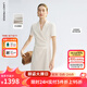 朗姿戧駁領(lǐng)優(yōu)雅干練西裝連衣裙女醋酸通勤裙子女2025年夏季新款 淺米色 L