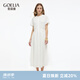 歌莉婭醋酸連衣裙女夏季2025新款出席重要場合白色裙子1E5C4K640 05W米白 M