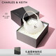 CHARLES&KEITH三角扣新月包腋下包單肩包包女包生日禮物七夕禮物CK2-50271205