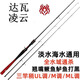 路亞竿單桿達(dá)瓦凌云泛用遠(yuǎn)投直柄槍柄M調(diào)裸桿路滑新手翹嘴鱸魚竿 2.4米 【雙稍】直柄M/ML調(diào)