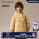 Teenie Weenie Kids小熊童裝24秋男女寶寶休閑刺繡連帽三防羽絨服 黃色 110cm
