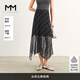 麥檬MM靜奢美學(xué)璀璨ROW風(fēng)格紋半身裙商場(chǎng)同款25夏新品5G6141181 黑色 S （105斤以下）