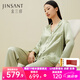 金三塔真絲睡衣女19姆米100%桑蠶絲外穿涼感兩件套裝 19姆米女士牛油果綠 L
