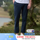哈吉斯（HAZZYS）男裝 夏款男褲子舒適戶(hù)外休閑直筒休閑褲男ATDZP03BF28 藏青色NV 32 （175/78A）
