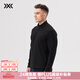 XBIONIC曠野Polartec抓絨衣半開(kāi)領(lǐng)長(cháng)袖T恤男秋冬保暖日常運動(dòng)戶(hù)外徒步 暗夜黑 L
