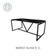 NORDST【官方正品】OLIVIA北歐天然大理石餐桌 黑鷹大理石&鐵藝黑色烤漆 180cm