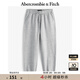 ABERCROMBIE & FITCH男裝24春秋經(jīng)典小麋鹿抓絨美式baggy風(fēng)運(yùn)動衛(wèi)褲長褲KI134-4099 灰色 XL (180/98A)