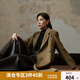 獨(dú)束大碼女裝【多色可選】萊賽爾羊毛廓形雙面呢大衣女冬裝羊毛外套 煙棕色 M (尺碼：1)