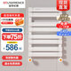 圣勞倫斯 暖氣片家用水暖銅鋁暖氣片衛(wèi)生間 小背簍暖氣片 廚房衛(wèi)浴散熱器 新銅鋁平板中心距400mm 6分口徑800mm高