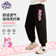 小馬寶莉女童褲子春秋款兒童秋季束腳長(cháng)褲女孩時(shí)尚運動(dòng)褲 黑  140 