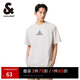 杰克·瓊斯簡約寬松短袖T恤男裝224101075 石灰花灰G01 190/108A/XXL 