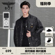 BOY LONDON【迷幻搖滾】秋季男女同款滿(mǎn)印金標夾克襯衫外套N23901 黑色 L