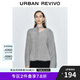UR冬季新款女裝時(shí)髦慵懶風(fēng)飄帶領(lǐng)銀絲針織衫UWJ940059 淺灰 M