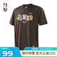 NBA官方-【限時秒殺】蒙太奇系列詹姆斯庫里夏季運(yùn)動t恤男士純棉短袖 勒布朗詹姆斯純棉T恤（棕色） XL