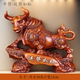 牛擺件高檔大件牛氣沖天客廳裝飾品辦公室金牛桌面風(fēng)水牛年送禮品 牛勢-木紋運勢如虹 長30高27cm