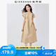 佐丹奴裙子女夏季純棉府綢壓褶圓領(lǐng)綁帶連袖連衣裙女05465327