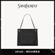 YSL圣羅蘭【禮物】女士NIKI SHOPPING中號復古牛皮革購物包手袋 黑色 U