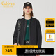 卡賓男裝LOGO刺繡夾克外套23秋新款格子肌理商場(chǎng)同款A(yù)2233138002 煤黑色01 L /175/50
