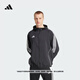 adidas足球運(yùn)動連帽夾克外套男裝春季新款阿迪達(dá)斯官方 黑色/白     M