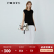 PORTS寶姿 商場(chǎng)同款新品女裝百搭不規(guī)則下擺針織衫LL8K802RKE004 黑色 XS