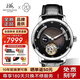 上海手表陀飛輪名表禮物【品牌正品】高檔旋轉(zhuǎn)表盤卡羅素手動(dòng)機(jī)械男表 沉穩(wěn)黑盤【精選貝母盤面】