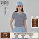Teenie Weenie小熊短袖T恤女2025年夏季新款華夫格田園風(fēng)時尚條紋T恤上衣女 藏青色 L