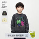 jnby by JNBY江南布衣童裝全棉毛圈布套頭衛(wèi)衣動物圖案春男女童兒童1O1413340 046/鑄鐵灰 130 cm