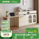 全友家居島臺(tái)餐桌一體組合可伸縮折疊功能鋼化玻璃臺(tái)面家用桌子家居館 玻璃|島臺(tái)餐桌 2860cm