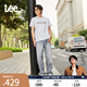 Lee【張凌赫代言】25新品寬松錐形五袋款淺藍色水洗男牛仔褲潮流 復古淺藍色 28