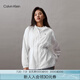 Calvin KleinJeans春夏女輕薄戶外運動透氣ck抽繩收腰修身連帽夾克J223485 YAF-月光白 S