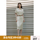獨束大碼女裝【黑標(biāo)系列智性通勤】 通勤職場連衣裙2024夏季新款 卡其 XL (尺碼：3)