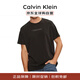 Calvin Klein CK七夕情人節(jié)禮物潮流輕奢休閑高級經典男短袖T恤 黑色L
