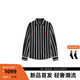 VETEMENTS條紋數(shù)碼標(biāo)簽襯衫 輕奢高級(jí)感時(shí)尚潮流襯衫男女士高端 35530012 黑色 M