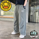 G.DUCKKIDS男童冰絲防蚊褲夏裝2025新款痞帥兒童速干長褲中大童夏季薄款褲子 灰色(夏季冰絲薄款) 150 cm