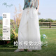 片斷休閑褲女2025夏季新款高腰鏤空花邊八分褲顯瘦小個子闊腿褲 象牙白 M