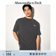 ABERCROMBIE & FITCH男裝女裝情侶裝25夏新款小麋鹿美式寬松圓領(lǐng)短袖T恤KI124-5187 深灰色 M (180/100A)