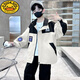 G.DUCKKIDS男童秋裝外套2025新款酷帥沖鋒衣中大兒童帥氣男孩春秋款衣服潮牌 米白色 170 建議身高160-170cm 13-15歲
