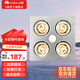 飛雕（FEIDIAO）浴霸 安全燈暖 多功能浴霸 衛(wèi)生間浴室適用 E款-普吊加厚（取暖+照明+換氣）
