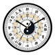 VICSTAR子午流注鐘表養生掛鐘美容院創(chuàng  )意會(huì )所中醫十二時(shí)辰經(jīng)絡(luò )客廳掛鐘 1801經(jīng)典黑框（直徑27cm）