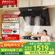 帥康（Sacon）側(cè)吸式抽油煙機(jī)家用 26m3變頻1100pa【國(guó)家補(bǔ)貼立減20%】熱熔自清洗揮手智控脫排C825