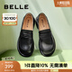 百麗（Belle）兩穿樂(lè)福鞋女商場(chǎng)同款圓頭英倫風(fēng)單鞋B2J1DAA4 黑色 36 (230mm)
