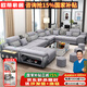 歐蒂家居沙發(fā)客廳2025新款現(xiàn)代簡(jiǎn)約輕奢科技布藝沙發(fā)實(shí)木沙發(fā)大小戶型家具 七件套+茶幾電視柜(配4小凳子) 【彈簧乳膠+松木框】加厚貓抓布
