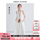 VEGA CHANG2025新款夏季無袖連衣裙女裝簡約氣質(zhì)高級感背心長裙白色 陶瓷白 M