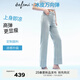 伊芙麗（eifini）【涼感四面彈】伊芙麗復(fù)古水洗高腰煙管牛仔褲女2025夏裝新款 霧霾藍(lán) 煙管褲 S 80-105斤