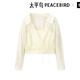 太平鳥(niǎo)女裝襯衫夏季時(shí)尚假兩件上衣長(cháng)袖上衣通勤質(zhì)感 米色 M