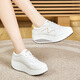 韻詩(shī)驕女鞋秋冬季新款厚底增高鞋百搭休閑運動(dòng)鞋女士時(shí)尚舒適透氣小白鞋 NM-33591白黃 37
