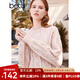 百圖betu女裝冬季新款毛衣圓領(lǐng)混色紗線(xiàn)扭繩落肩長(zhǎng)袖毛衫2311T36 淺粉紅 M