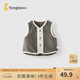 童泰（TONGTAI）嬰兒馬甲春秋季寶寶衣服兒童休閑外出坎肩男童女童上衣馬夾 灰色 90 cm