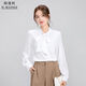 韓曼柯（HANMANKE）蝴蝶結襯衫女輕奢法式高級設計感襯衣白色雪紡衫通勤百搭長(cháng)袖上衣