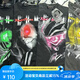 MEDM【修身時(shí)尚】假面騎士霓虹燈風(fēng)格系列短袖T恤男夏季美式復(fù)古體恤 黑色-帝騎 M